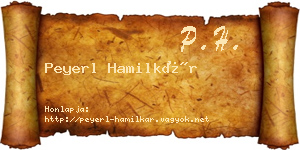 Peyerl Hamilkár névjegykártya